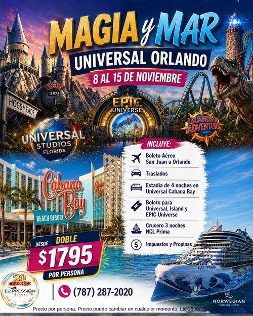 Magia y Mar — Universal + Crucero NCL